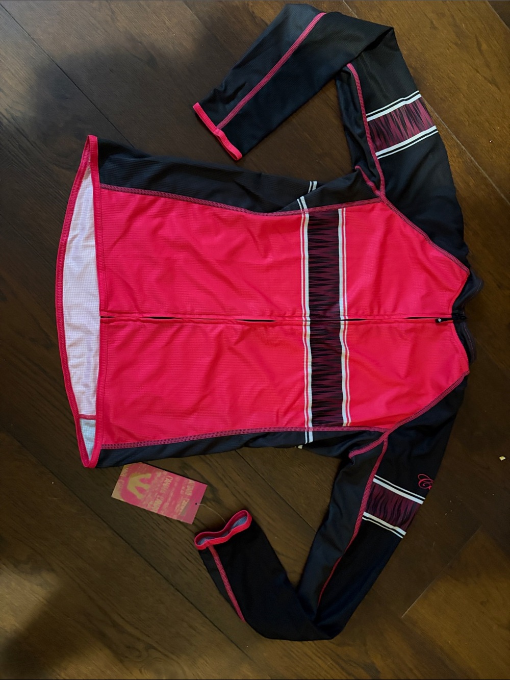 Women’s Canari cycling jacket bike pink & Black Zip-Up Jacket Sz m. New